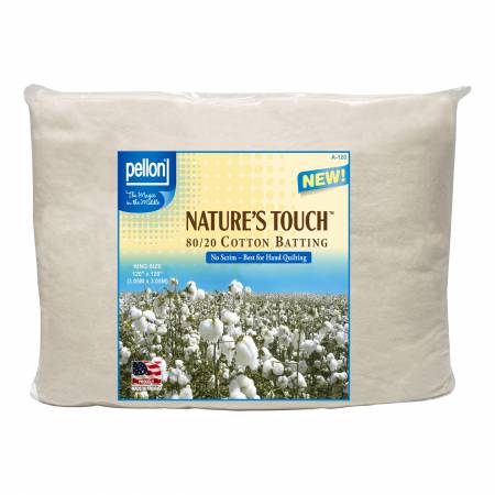 A-120 - Pellon Natures Touch Natural Blend 80/20 Batting King-Sized 120in x 120in - Pellon