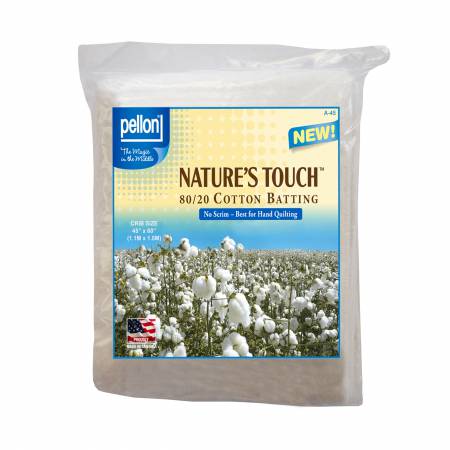 A-45 - Pellon Natures Touch Natural Blend 80/20 Batting Crib-sized 45in x 60in - Pellon