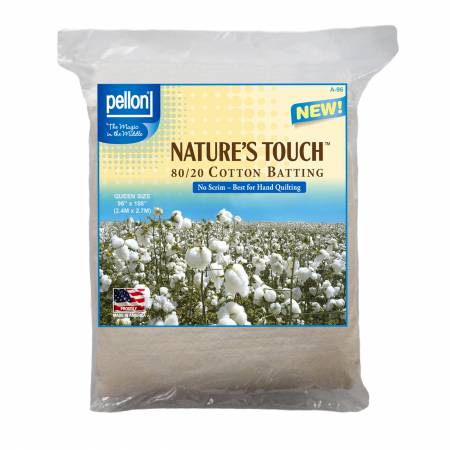A-96 Pellon Natures Touch Natural Blend 80/20 Batting Queen-sized 90in x 108in - Pellon