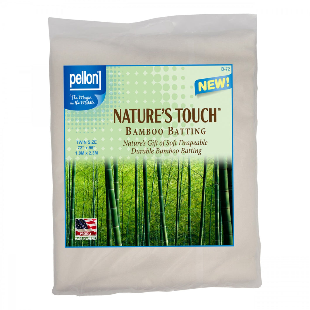 B-72 Pellon Natures Touch Bamboo Blend Batting W/scrim Twin-sized 72in x 90in - Pellon