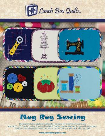EC-MS-DD Mug Rug Sewing Applique Embroidery Designs