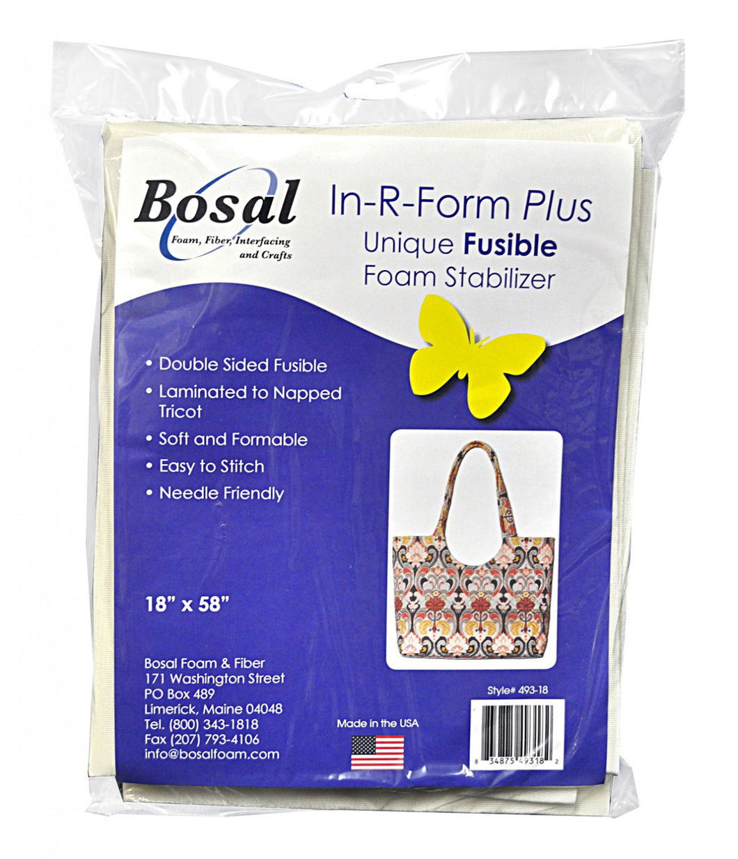 493-18 In-R-Form Plus Double Sided Fusible Foam Stabilizer 18in x 58in