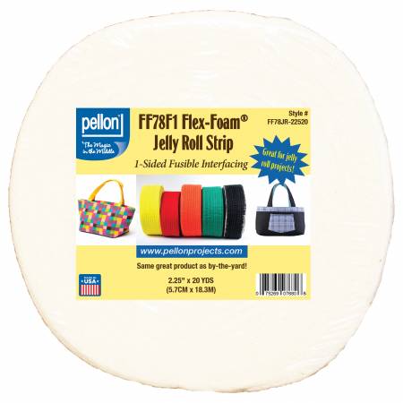 FF78JR-22520 - Flex Foam 1Sided Fusible Jelly Roll Strip 2.25in x 20 yds - Pellon
