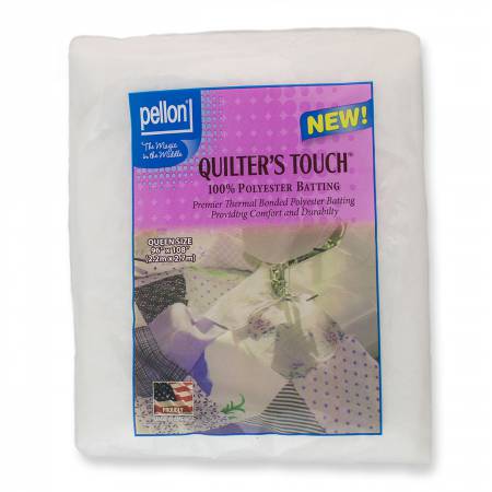 P-96 Pellon Quilters Touch 100% Polyester Batting Queen-sized 96in x 108in - Pellon