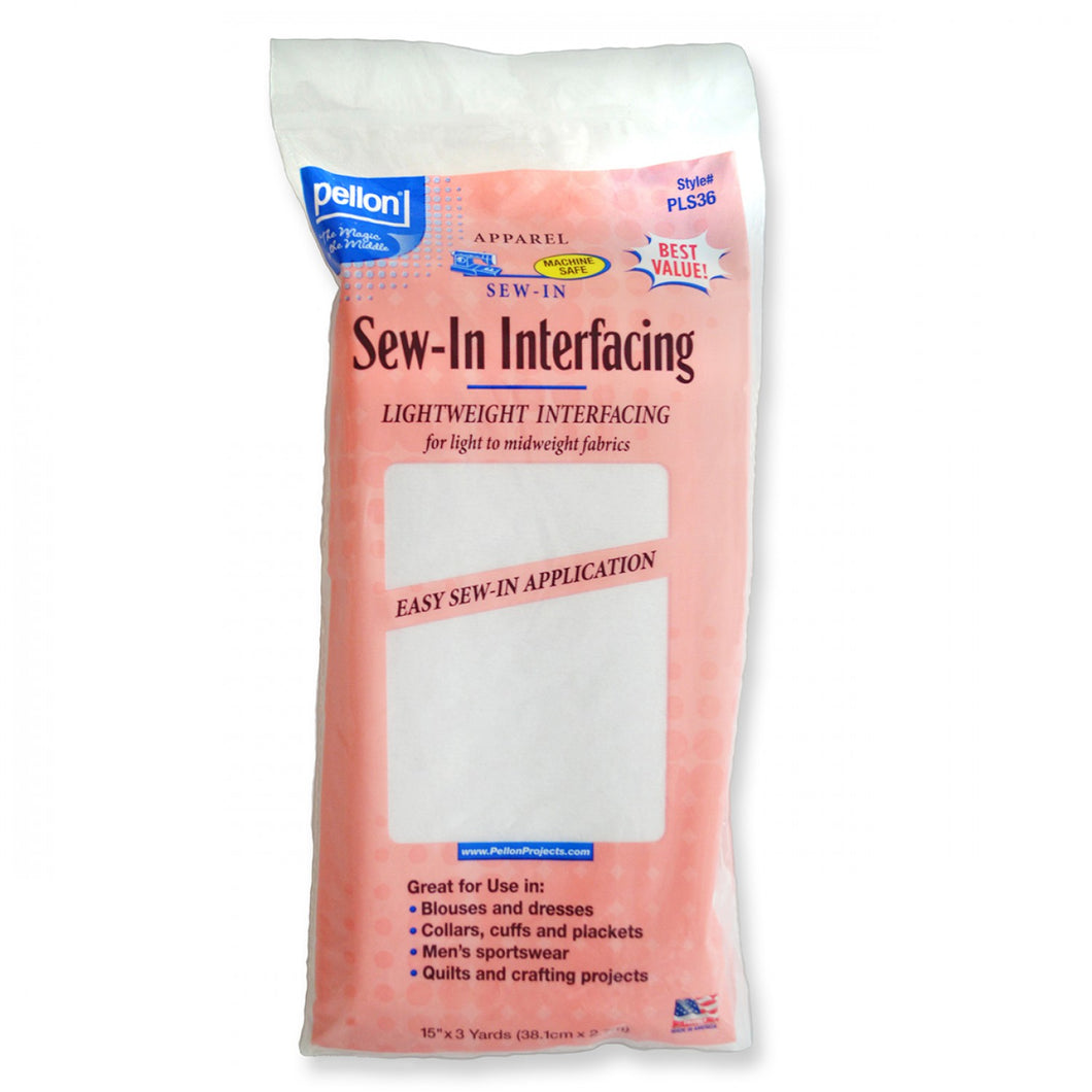 PLS36 Basic Sew In Interfacing for Lightweight Fabrics 15in x 3yds