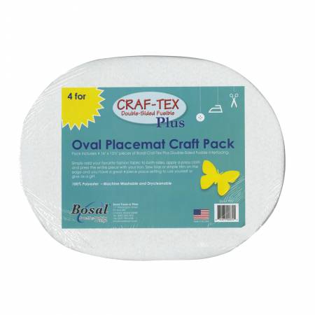 PM-2B Placemat Craft Pack 16in x 12-1/2in Oval 4pk - Bosal