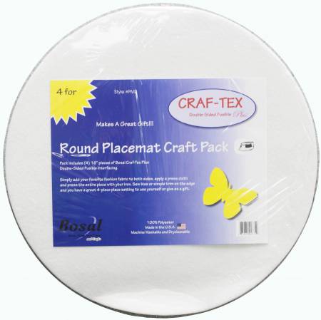 PM-3B Placemat Craft Pack 16in Round 4pk - Bosal