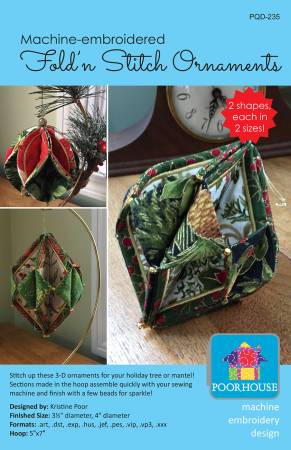 PQD-235 Machine Embroidery Fold'n Stitch Ornaments