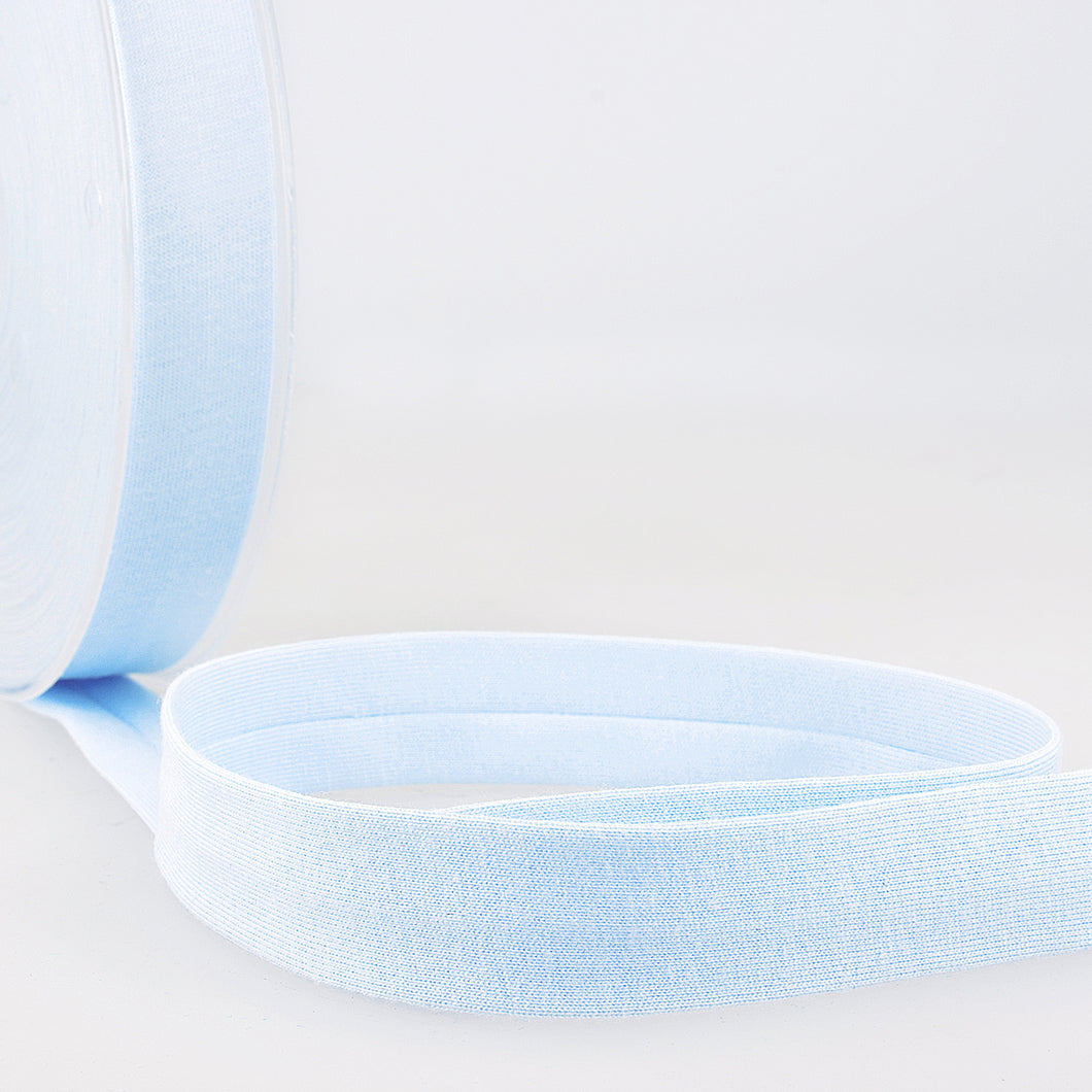 Light Blue (003) - Bias Binding - Cotton Jersey 20mm - Stephanoise