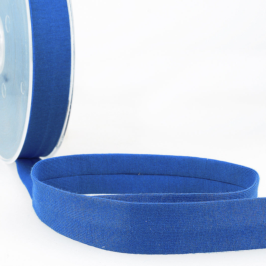 Royal Blue (024) - Bias Binding - Cotton Jersey 20mm - Stephanoise