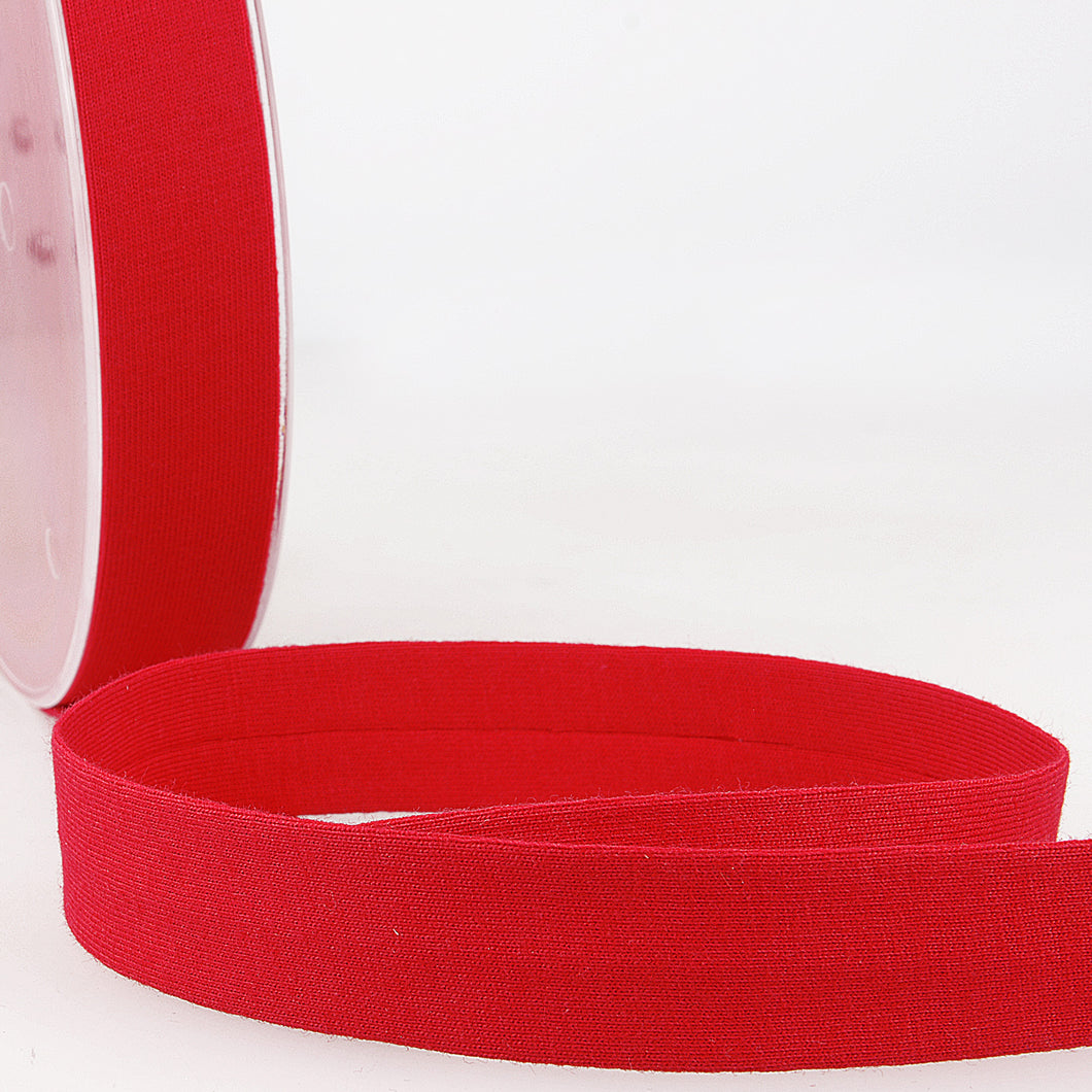 Crimson (071) - Bias Binding - Cotton Jersey 20mm - Stephanoise