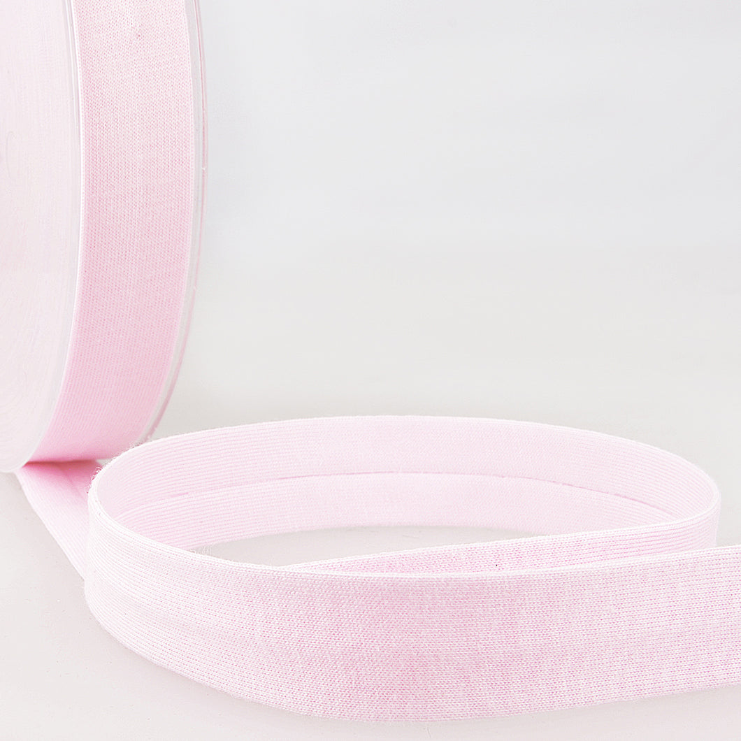 Light Pink (074) - Bias Binding - Cotton Jersey 20mm - Stephanoise