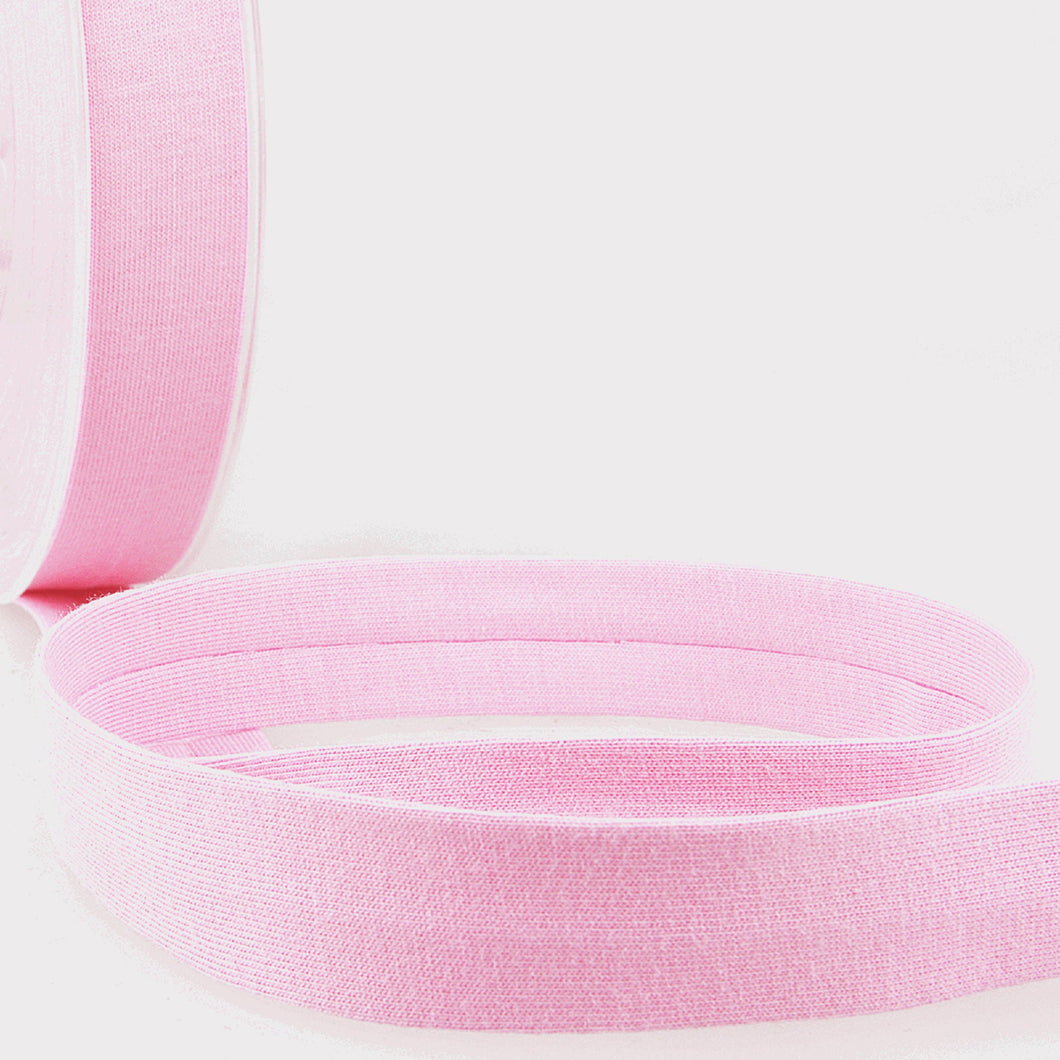 Pink (075) - Bias Binding - Cotton Jersey 20mm - Stephanoise