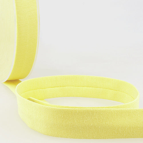 Straw Yellow (079) - Bias Binding - Cotton Jersey 20mm - Stephanoise