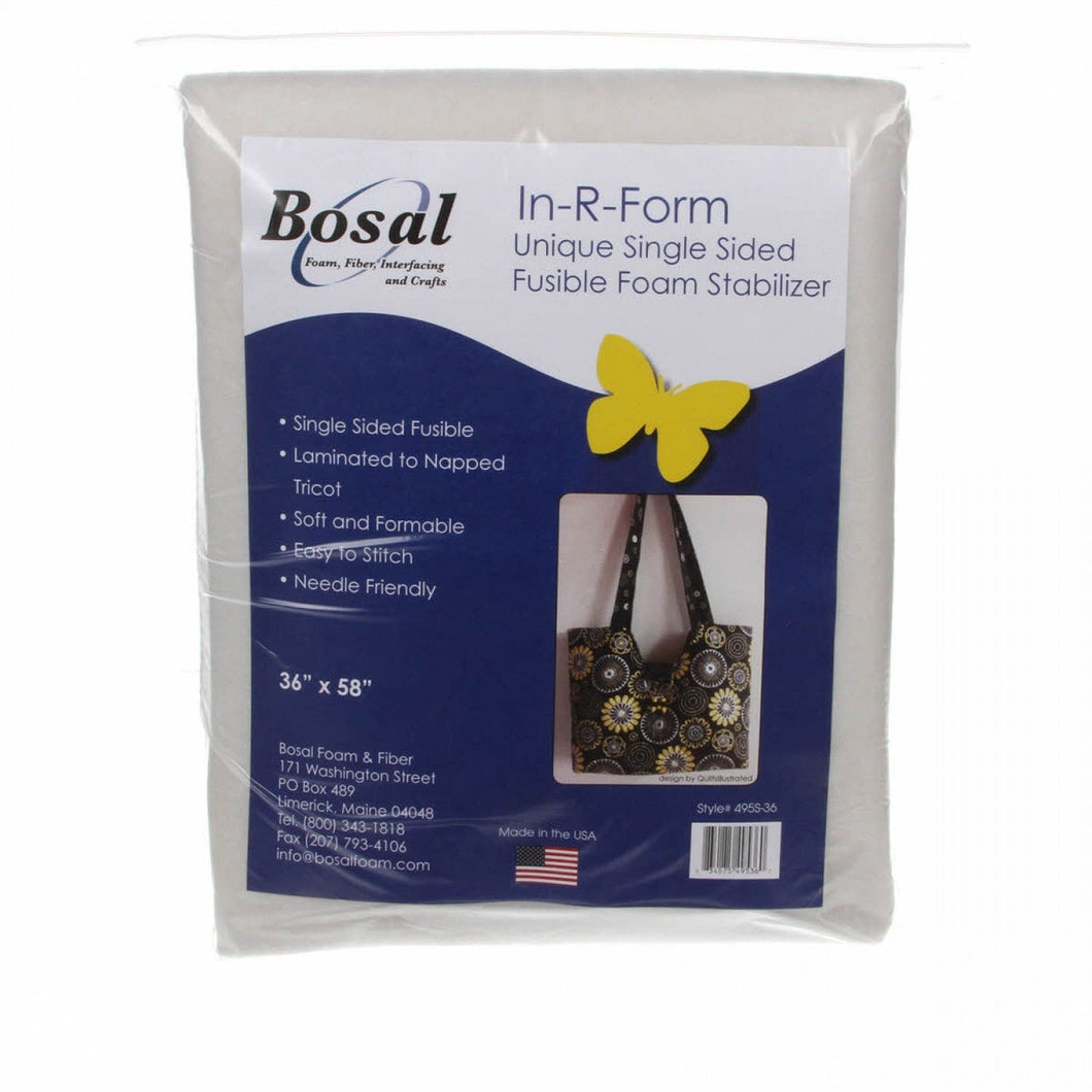 495S-36 In-R-Form Single Sided Fusible Foam Stabilizer Off White 58in x 36in