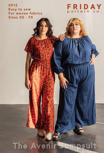 Avenir Jumpsuit - Sewing Pattern - Friday Pattern Company - Sizes XS-7X