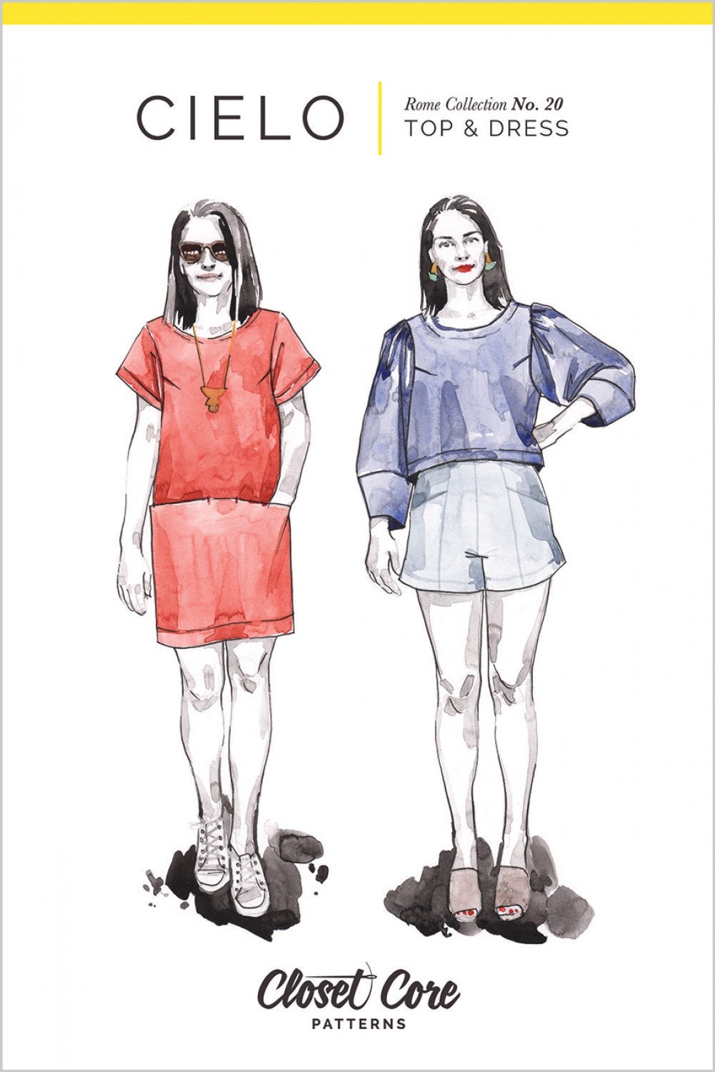 Cielo Top & Dress (20) - Sewing Pattern - Closet Core - Sizes 0-20