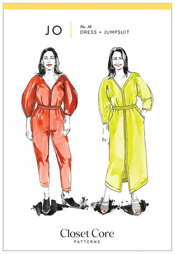 Jo Dress & Jumpsuit (36) - Sewing Pattern by Closet Core - Sizes 0-20