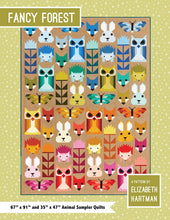 Load image into Gallery viewer, Fancy Forest - 67&quot;x91&quot; and 35&quot;x47&quot; Animal Sampler Quilt Pattern by Elizabeth Hartman
