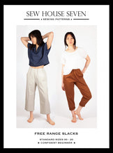 Load image into Gallery viewer, Free Range Slacks - Sew House Seven - 00-20 - Confident Beginner - Cotton/Linen Blends Fabrics
