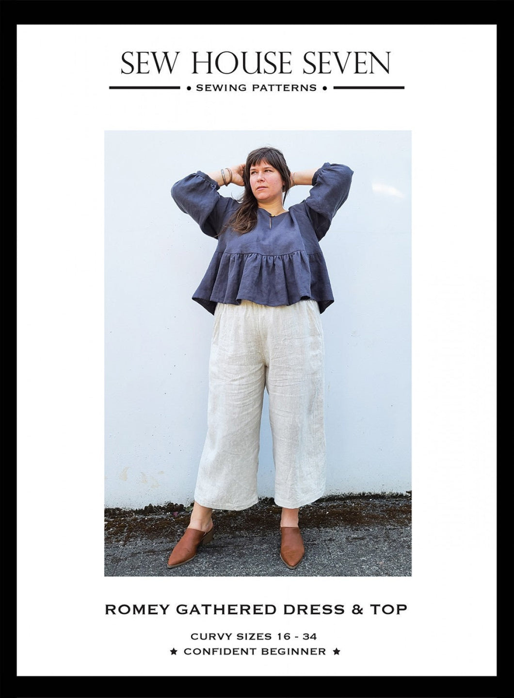 Romey Gathered Dress & Top Curvy Fit - Sew House Seven - 16-34 - Confident Beginner - Light Woven Fabrics