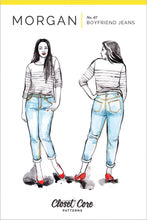 Load image into Gallery viewer, Morgan Boyfriend Jeans (07) - Sewing Pattern - Closet Core - Sizes 0-20
