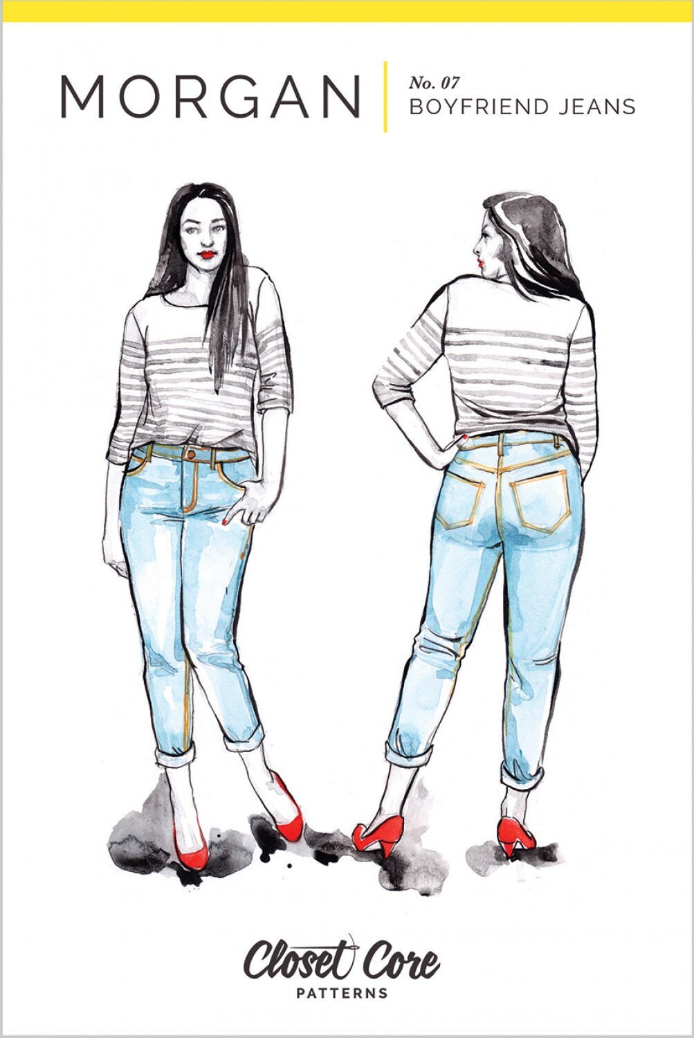 Morgan Boyfriend Jeans (07) - Sewing Pattern - Closet Core - Sizes 0-20