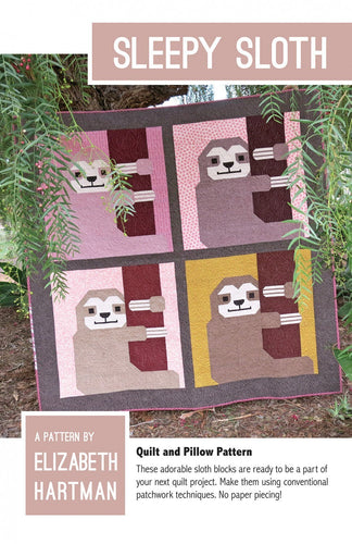 Sleepy Sloth - Quilt and Pillow Pattern by Elizabeth Hartman