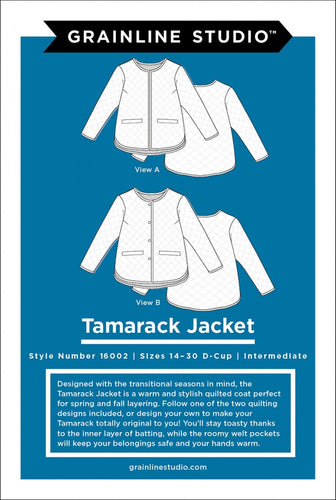 Tamarack Jacket - Intermediate Sewing Pattern - Grainline Studio - Sizes 14-30