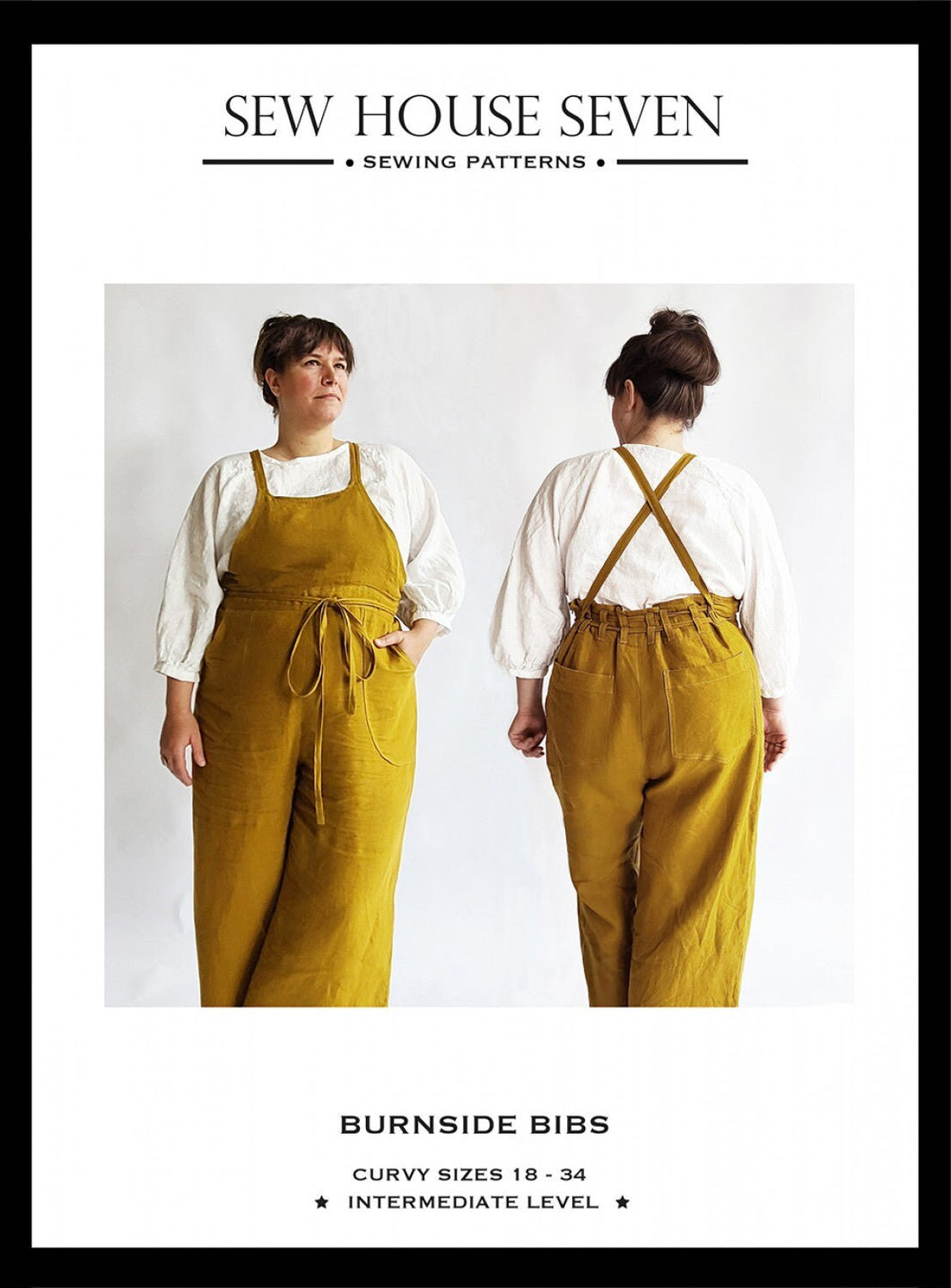 Burnside Bib Curvy Fit- Sew House Seven - 18-34 - Intermediate - Denim/canvas/twill Fabrics