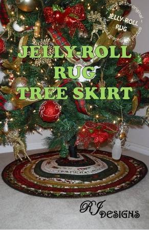 RJD-135 Jelly Roll Rug Tree Skirt