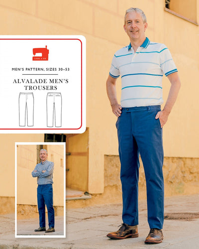 Alvalade Mens Trousers - Pattern - Liesl & Co - Sizes 30-37 - Diff 3/4