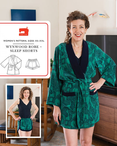 Wynwood Robe & Sleep Shorts - Sewing Pattern - Liesl & Co - Sizes XS-XXL