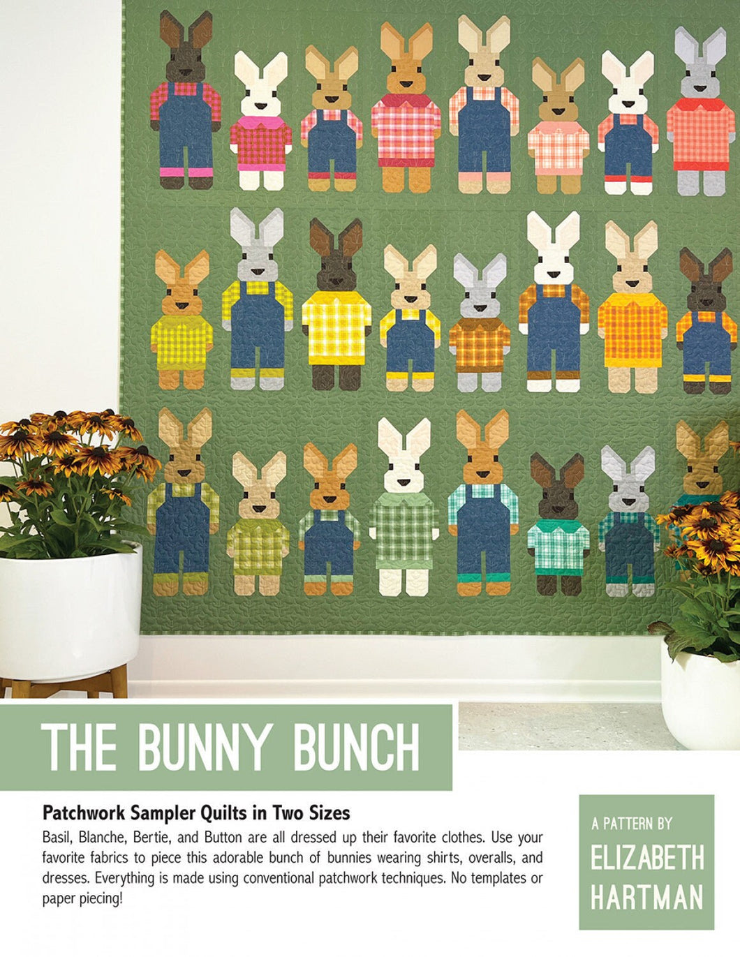 The Bunny Bunch - Patchwork Sampler Quilt Pattern by Elizabeth Hartman