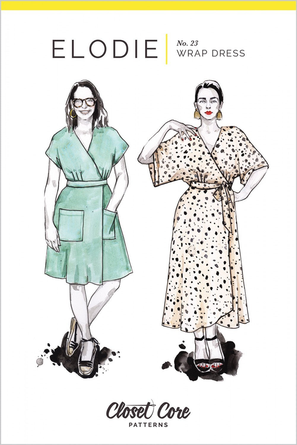 Elodie Wrap Dress (23) - Sewing Pattern - Closet Core - Sizes 0-20