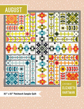 Load image into Gallery viewer, August - 83&quot;x83&quot; Patchwork Sampler Quilt Pattern by Elizabeth Hartman
