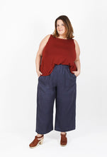 Load image into Gallery viewer, Free Range Slacks Curvy - Sew House Seven - 18-34 - Confident Beginner - Cotton/Linen Blends Fabrics
