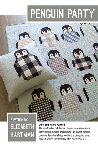 Penguin Party - Quilt & Pillow Pattern by Elizabeth Hartman