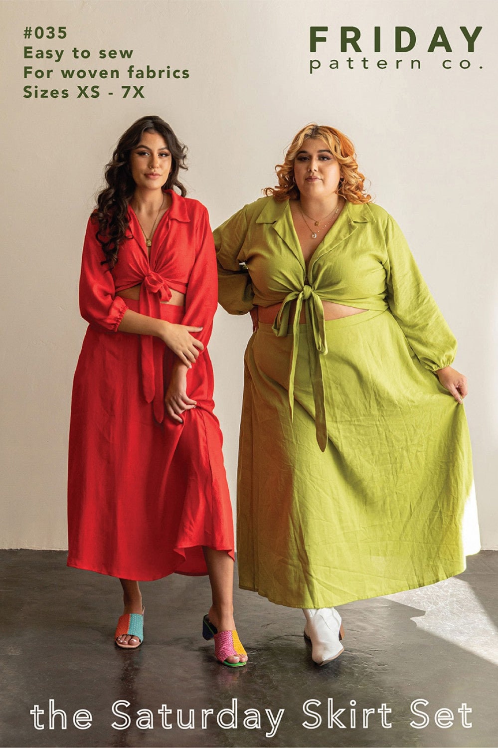 Saturday Skirt Set - Sewing Pattern - Friday Pattern Company - Sizes 0-32