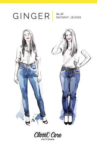 Ginger Skinny Jeans (03) - Sewing Pattern - Closet Core - Sizes 0-20