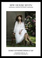 Load image into Gallery viewer, Romey Gathered Dress &amp; Top - Sew House Seven - 0-20 - Confident Beginner - Light Woven Fabrics
