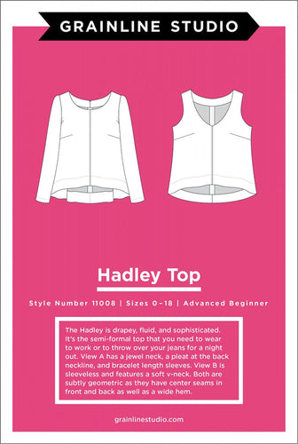 Hadley Top - Sewing Pattern - Grainline Studio - Sizes 0-18 - Advanced Beginner