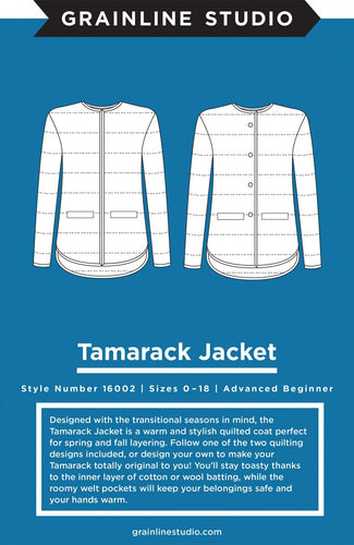 Tamarack Jacket - Sewing Pattern - Grainline Studio - Sizes 0-18 - Intermediate