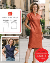 Load image into Gallery viewer, Fira Dress and Top - Sewing Pattern - Liesl &amp; Co - Sizes 0-20 - Diff 1/4
