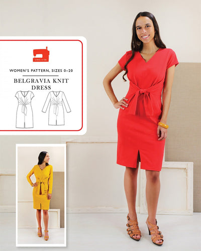 Belgravia Knit Dress -Sewing Pattern - Liesl & Co - Sizes 0-20 - Diff 1/4