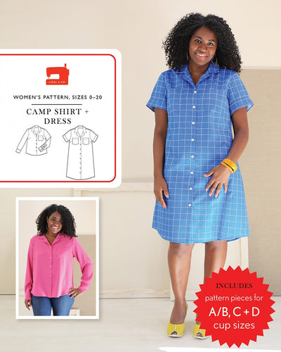 Camp Shirt & Dress - Sewing Pattern - Liesl & Co - Sizes 0-20 - Diff 2/4