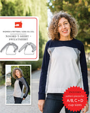 Load image into Gallery viewer, Noord T-Shirt &amp; Sweatshirt - Sewing Pattern - Liesl &amp; Co - Sizes XS-XXL
