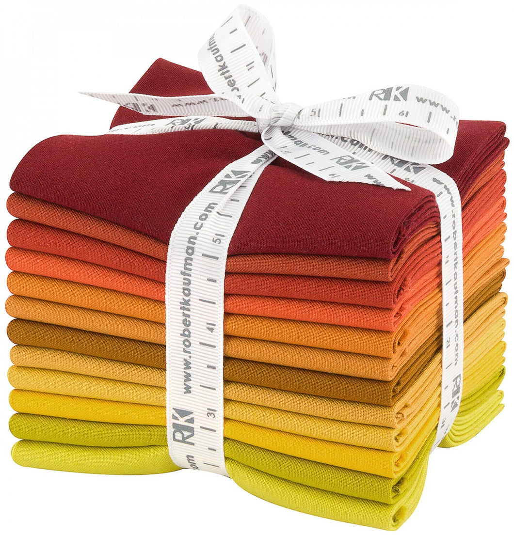 FQ-1371-12 - Fat Quarter Kona Cotton - Autumn Hues Palette - 12pcs/bundle - Robert Kaufman